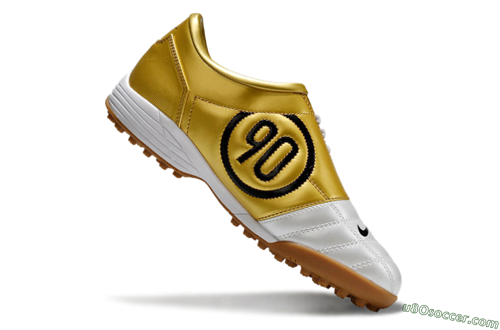 Nike Total 90 II TF Artificial Turf Soccer Shoes - Silver/Black/Gold 4