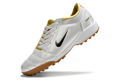 Nike Total 90 II TF Artificial Turf Soccer Shoes - Silver/Black/Gold