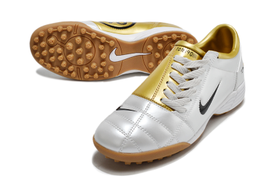 Nike Total 90 II TF Artificial Turf Soccer Shoes - Silver/Black/Gold