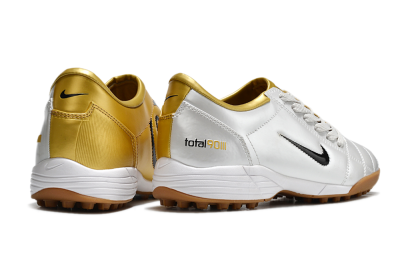 Nike Total 90 II TF Artificial Turf Soccer Shoes - Silver/Black/Gold
