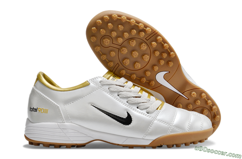 Nike Total 90 II TF Artificial Turf Soccer Shoes - Silver/Black/Gold 1