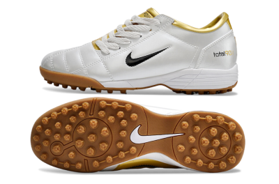 Nike Total 90 II TF Artificial Turf Soccer Shoes - Silver/Black/Gold