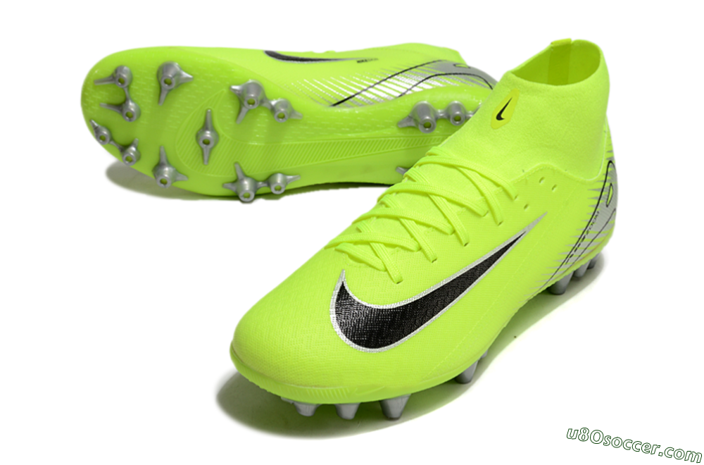 Nike Air Zoom Mercurial Superfly 10 Academy AG Artificial Grass Soccer Cleats - Yellow/Black/Silver 3