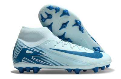 Nike Air Zoom Mercurial Superfly 10 Academy AG Artificial Grass Soccer Cleats - Jade/Blue/White
