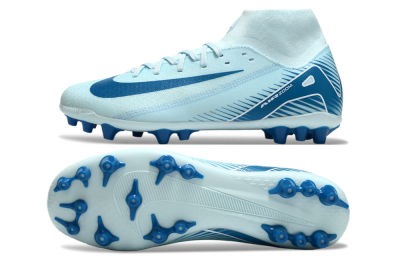 Nike Air Zoom Mercurial Superfly 10 Academy AG Artificial Grass Soccer Cleats - Jade/Blue/White