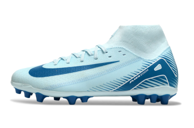 Nike Air Zoom Mercurial Superfly 10 Academy AG Artificial Grass Soccer Cleats - Jade/Blue/White