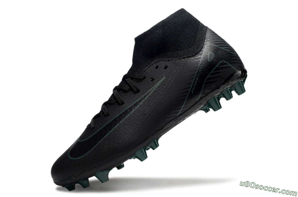 Nike Air Zoom Mercurial Superfly 10 Academy AG Artificial Grass Soccer Cleats - Black/Green 5