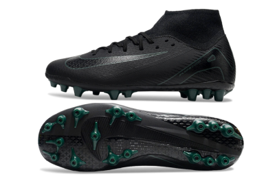 Nike Air Zoom Mercurial Superfly 10 Academy AG Artificial Grass Soccer Cleats - Black/Green
