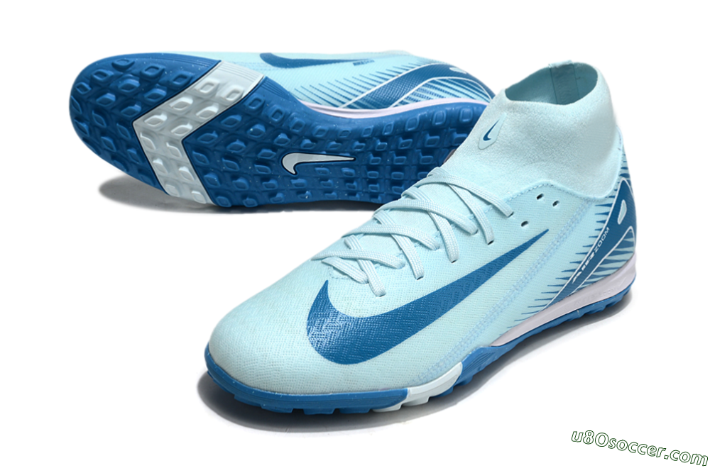 Nike Air Zoom Mercurial Superfly 10 Academy TF Artificial Turf Soccer Shoes - Jade/Blue/White 3