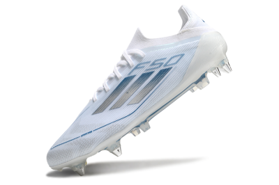 Adidas F50 Elite SG Soft Ground Soccer Cleats - White/Silver/Blue