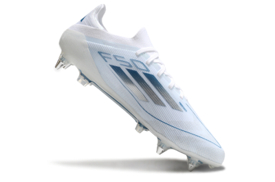 Adidas F50 Elite SG Soft Ground Soccer Cleats - White/Silver/Blue