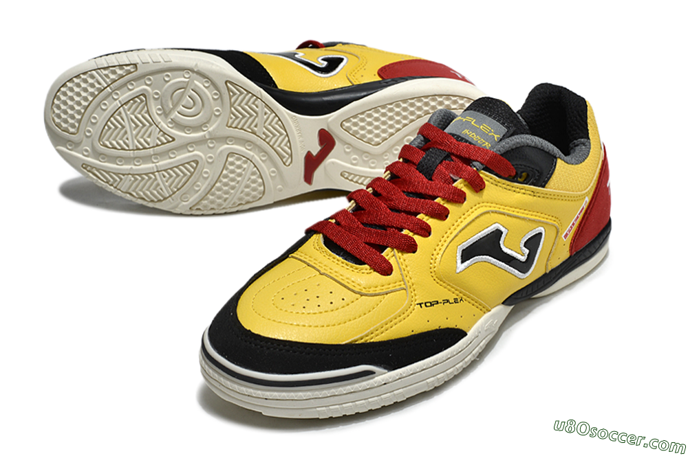 Joma Top Flex IC Indoor & Futsal Soccer Shoes - Yellow/Black/Red 3