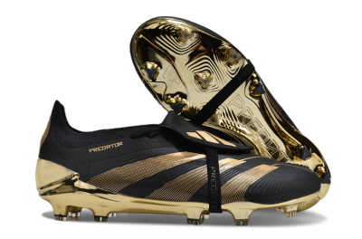 Adidas Predator Elite Foldover Tongue FG Firm Ground Soccer Cleats - Black/Gold