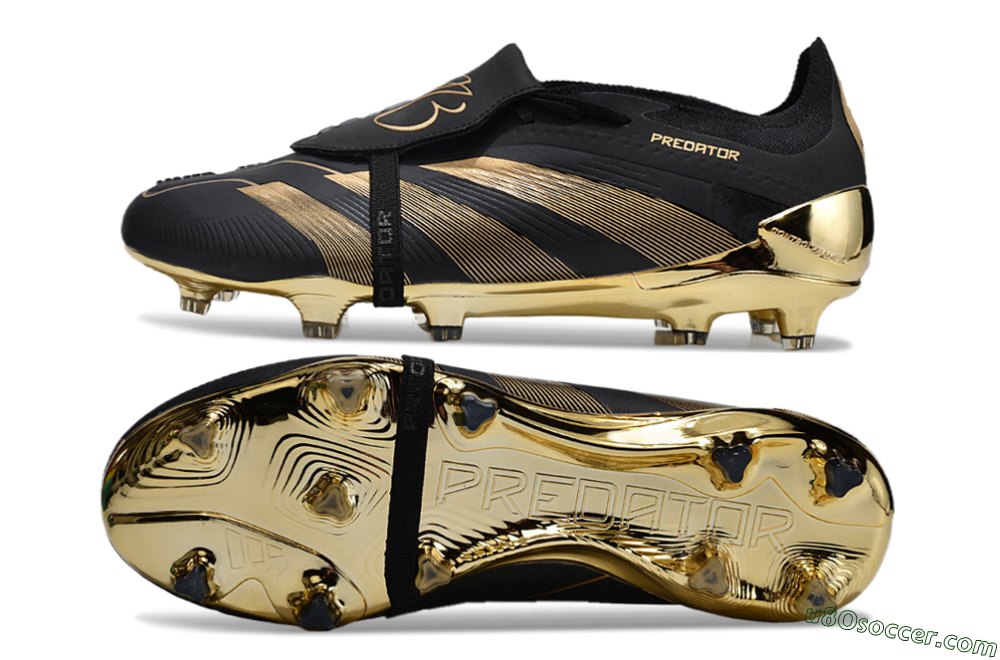 Adidas Predator Elite Foldover Tongue FG Firm Ground Soccer Cleats - Black/Gold 0