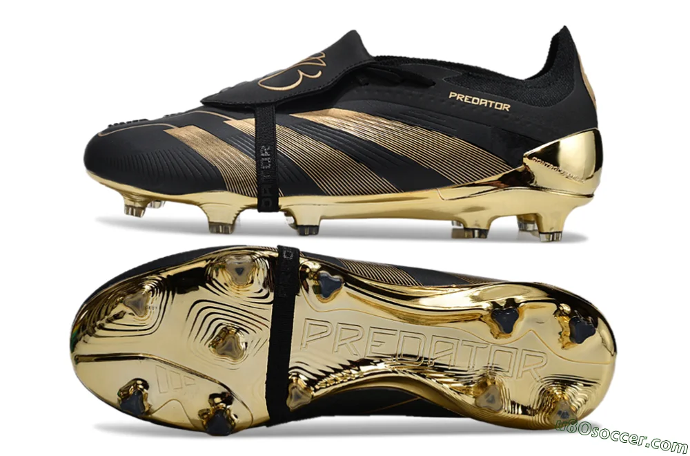 Adidas Predator Elite Foldover Tongue FG Soccer Cleats - Black/Gold