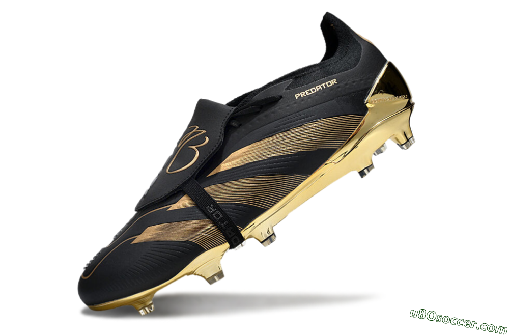 Adidas Predator Elite Foldover Tongue FG Firm Ground Soccer Cleats - Black/Gold 5
