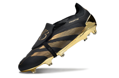 Adidas Predator Elite Foldover Tongue FG Firm Ground Soccer Cleats - Black/Gold