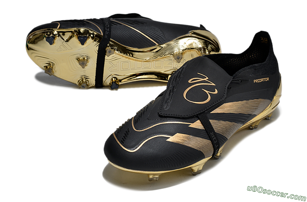 Adidas Predator Elite Foldover Tongue FG Firm Ground Soccer Cleats - Black/Gold 3