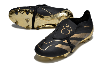 Adidas Predator Elite Foldover Tongue FG Firm Ground Soccer Cleats - Black/Gold