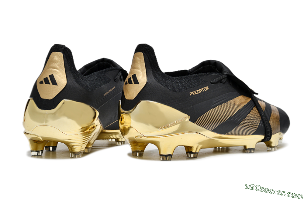 Adidas Predator Elite Foldover Tongue FG Firm Ground Soccer Cleats - Black/Gold 6