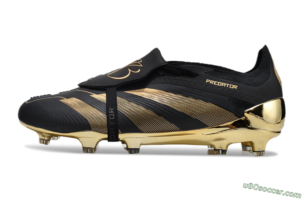 Adidas Predator Elite Foldover Tongue FG Firm Ground Soccer Cleats - Black/Gold 2