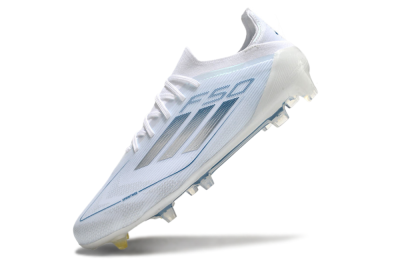 Adidas F50 Elite FG Firm Ground Soccer Cleats - White/Silver/Blue