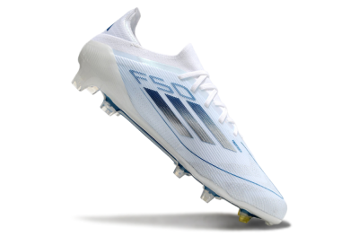 Adidas F50 Elite FG Firm Ground Soccer Cleats - White/Silver/Blue