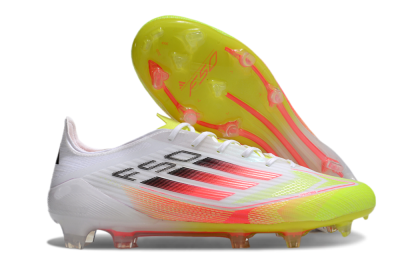 Adidas F50 Elite FG Firm Ground Soccer Cleats - White/Yellow/Red