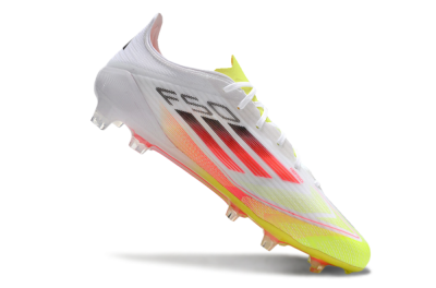 Adidas F50 Elite FG Firm Ground Soccer Cleats - White/Yellow/Red