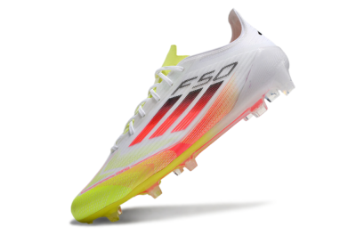 Adidas F50 Elite FG Firm Ground Soccer Cleats - White/Yellow/Red