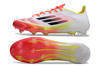 Adidas F50 Elite FG Firm Ground Soccer Cleats - White/Red/Yellow