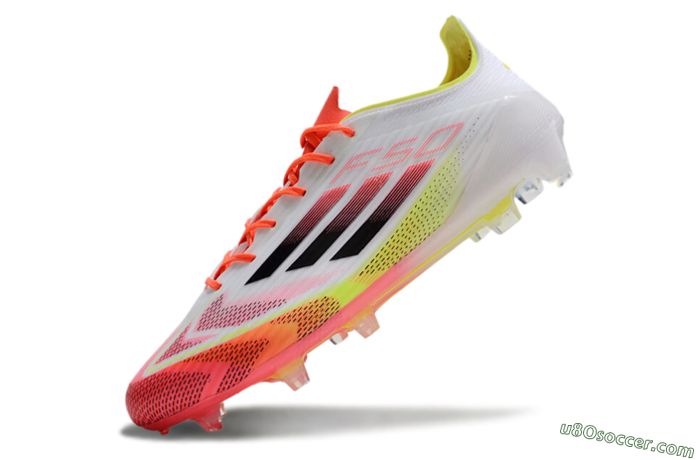 Adidas F50 Elite FG Firm Ground Soccer Cleats - White/Red/Yellow 5