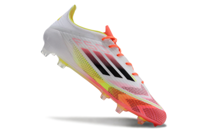 Adidas F50 Elite FG Firm Ground Soccer Cleats - White/Red/Yellow