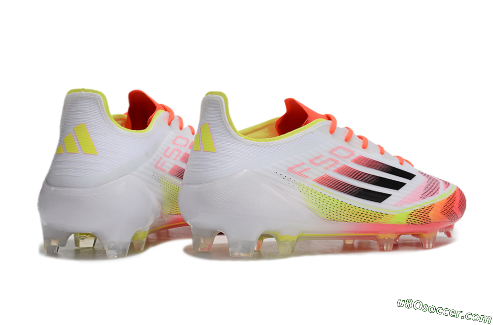 Adidas F50 Elite FG Firm Ground Soccer Cleats - White/Red/Yellow 6