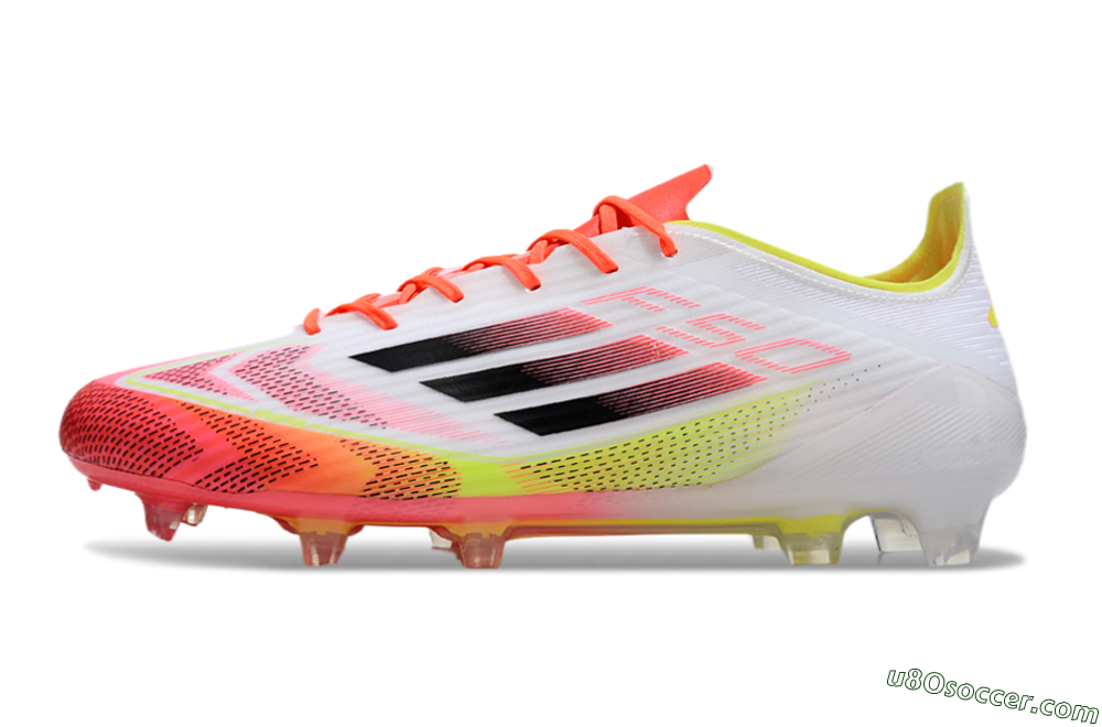 Adidas F50 Elite FG Firm Ground Soccer Cleats - White/Red/Yellow 2
