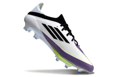 Adidas F50 Elite FG Firm Ground Soccer Cleats - White/Black/Purple