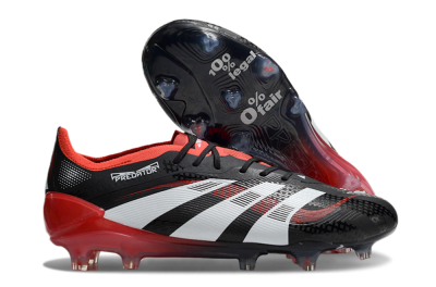 Adidas Predator 24 Elite FG Firm Ground Soccer Cleats - Black/White/Red