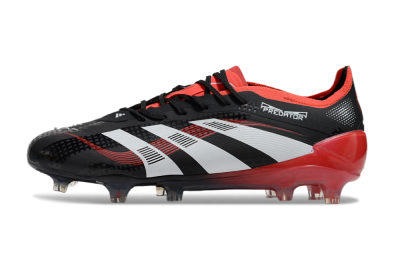 Adidas Predator 24 Elite FG Firm Ground Soccer Cleats - Black/White/Red