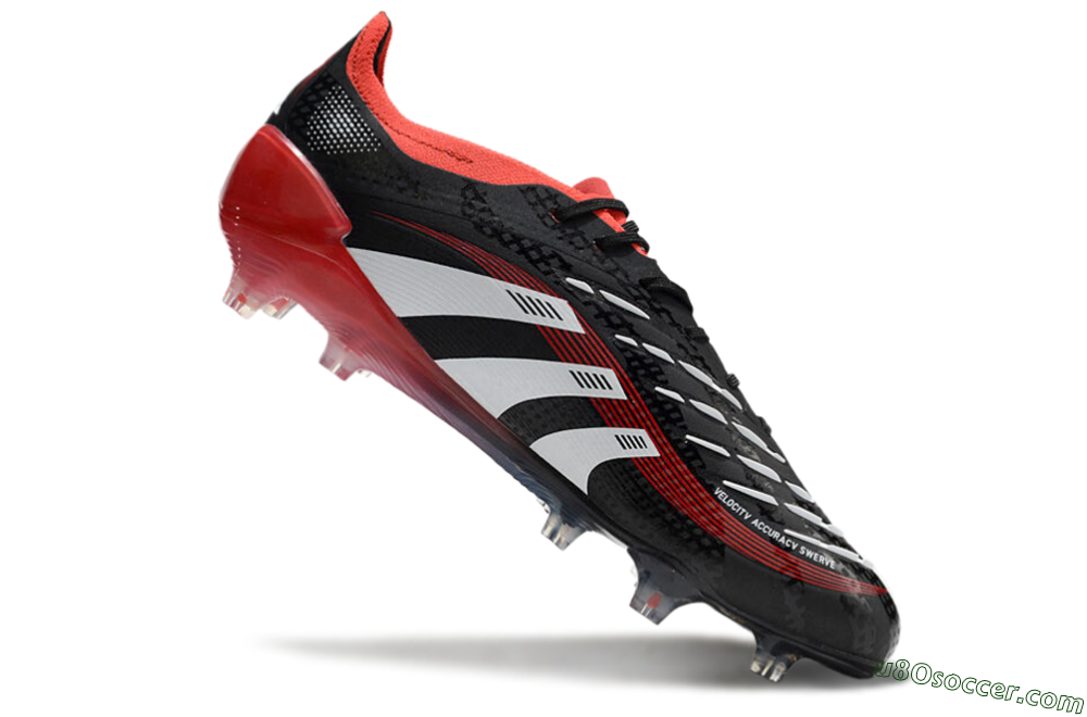 Adidas Predator 24 Elite FG Firm Ground Soccer Cleats - Black/White/Red 4