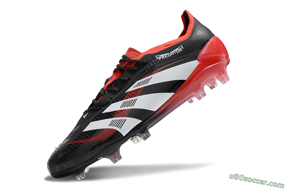 Adidas Predator 24 Elite FG Firm Ground Soccer Cleats - Black/White/Red 5