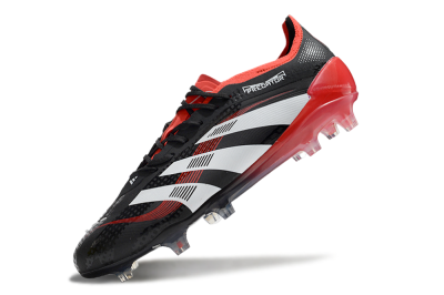 Adidas Predator 24 Elite FG Firm Ground Soccer Cleats - Black/White/Red