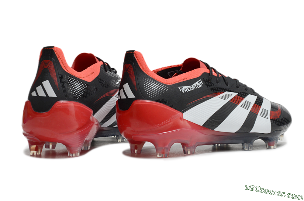 Adidas Predator 24 Elite FG Firm Ground Soccer Cleats - Black/White/Red 6