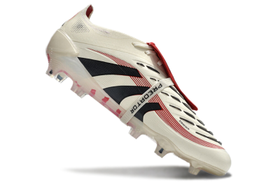 Adidas Predator Elite Foldover Tongue FG Firm Ground Soccer Cleats - Beige/Black/Red