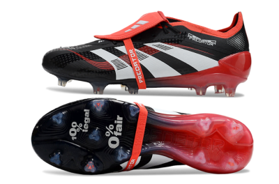Adidas Predator Elite Foldover Tongue FG Firm Ground Soccer Cleats - Black/White/Red