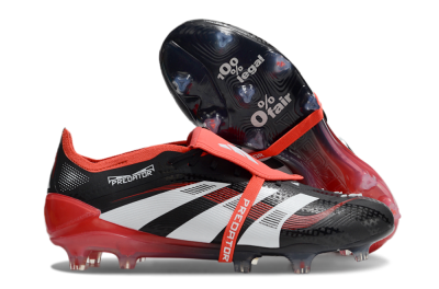 Adidas Predator Elite Foldover Tongue FG Firm Ground Soccer Cleats - Black/White/Red