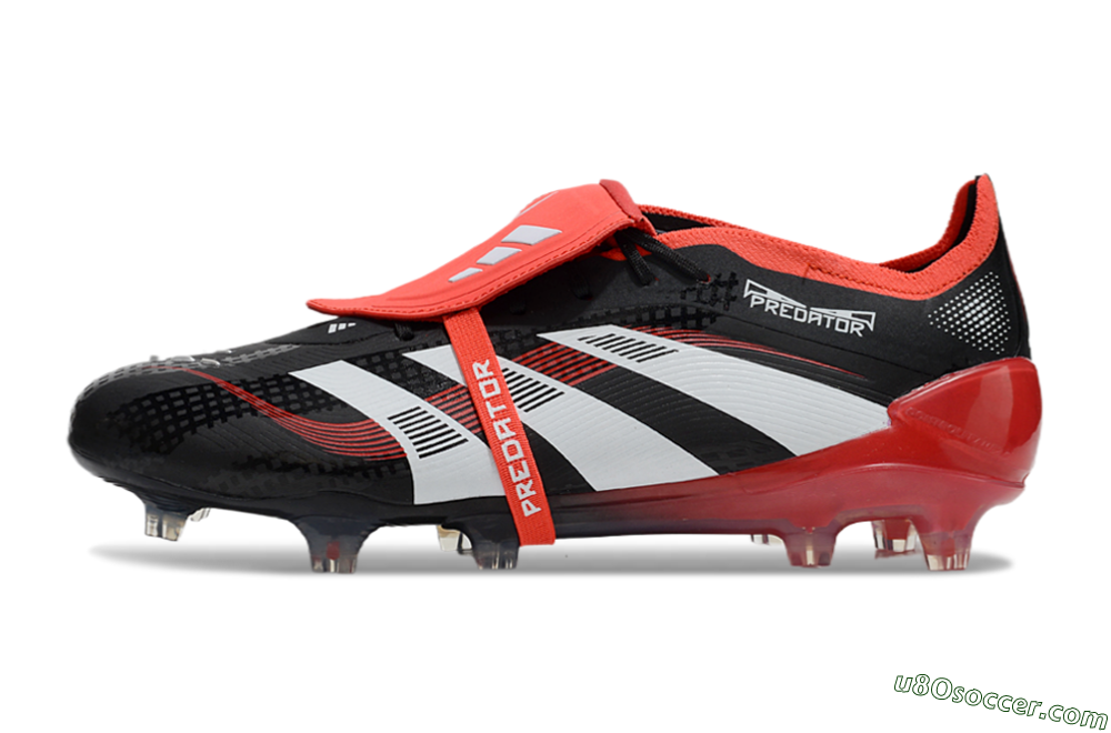 Adidas Predator Elite Foldover Tongue FG Firm Ground Soccer Cleats - Black/White/Red 2