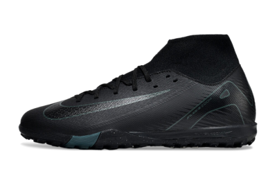 Nike Air Zoom Mercurial Superfly 10 Elite TF Artificial Turf Soccer Shoes - Black/Green/Silver