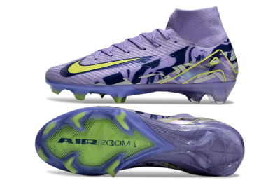 Nike Air Zoom Mercurial Superfly 10 Elite FG Firm Ground Soccer Cleats - Purple/Yellow/White
