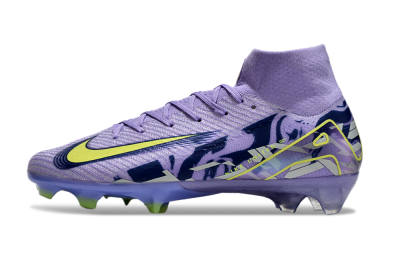 Nike Air Zoom Mercurial Superfly 10 Elite FG Firm Ground Soccer Cleats - Purple/Yellow/White