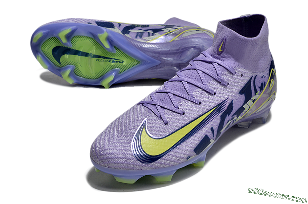 Nike Air Zoom Mercurial Superfly 10 Elite FG Firm Ground Soccer Cleats - Purple/Yellow/White 3